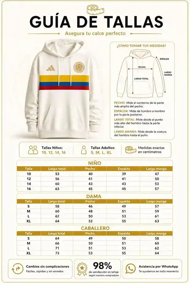 Buzo Colombia Centenario 2026™ | Bordado Dorado