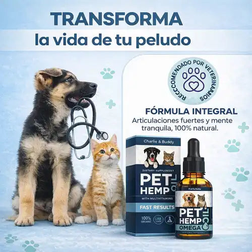 Pet Hemp Oil Omega – Apoyo Natural para la Movilidad y Vitalidad de tu Peludo