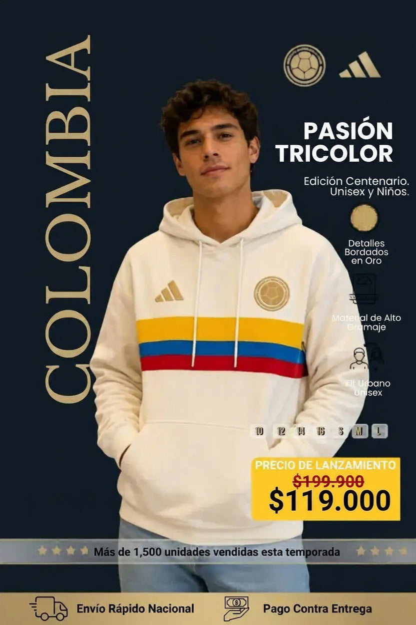 Buzo Colombia Centenario 2026™ | Bordado Dorado