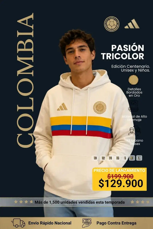 Buzo Colombia Centenario 2026™ | Bordado Dorado