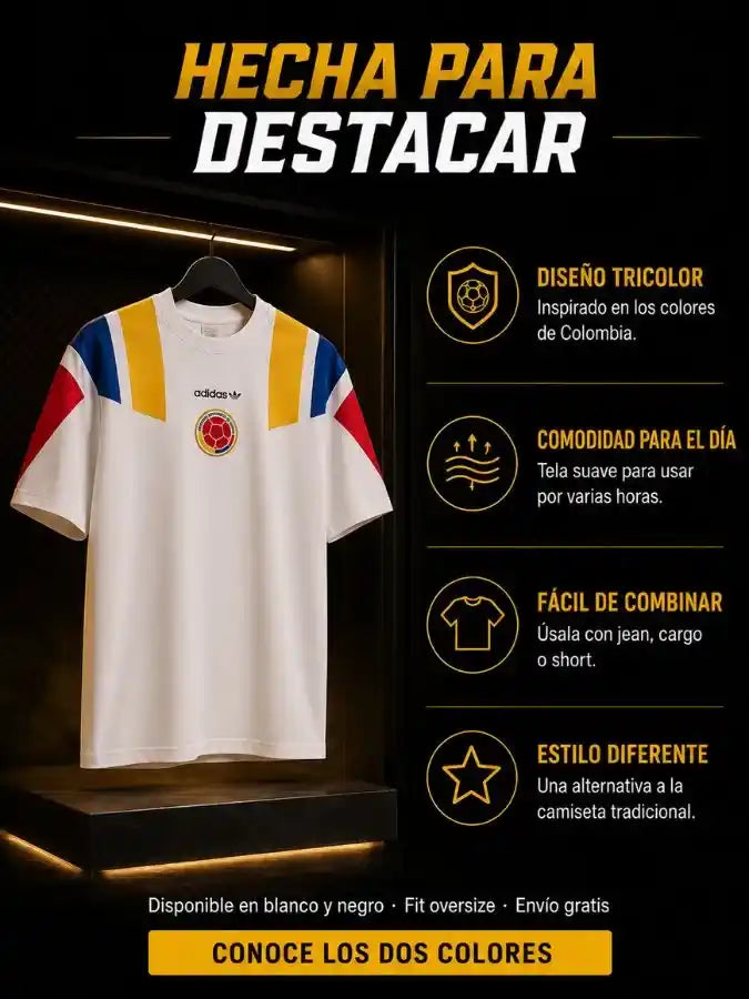 Camiseta Colombia Legado 26 | Diseño Retro Oversize