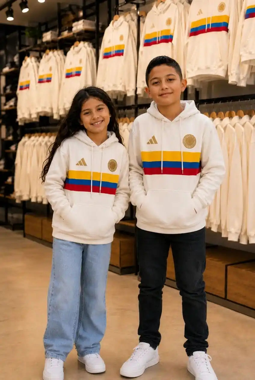 Buzo Colombia Centenario 2026™ | Bordado Dorado | Niños