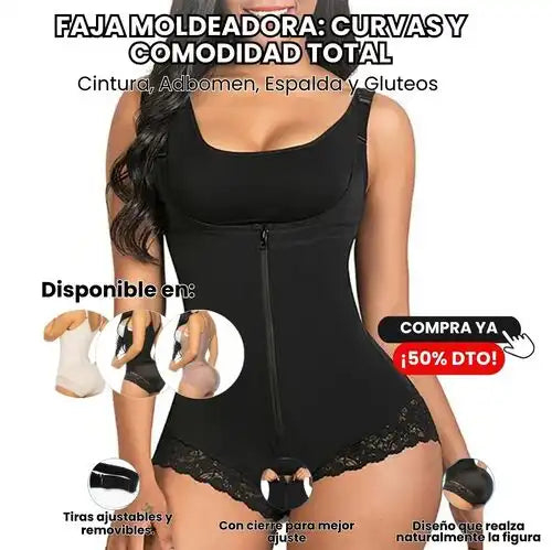 Faja Premium Semicachetero con Tiras Delgadas y Doble Ajuste