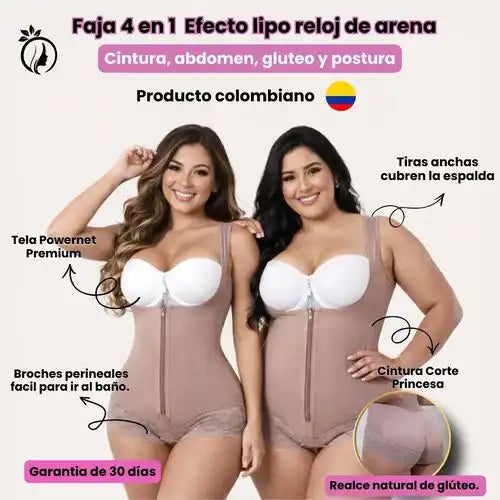 Faja 4 en 1 Moldeadora con Control de Abdomen y Realce Natural