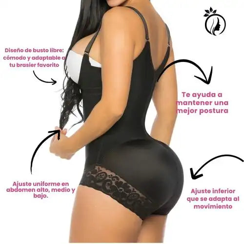 Faja Premium Semicachetero con Tiras Delgadas y Doble Ajuste